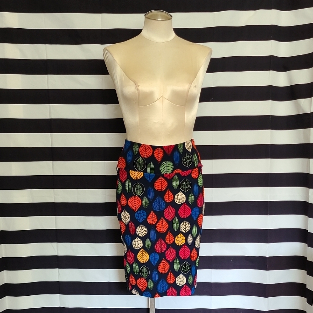 LuLaRoe Multicolor Leaf Print Pencil Skirt